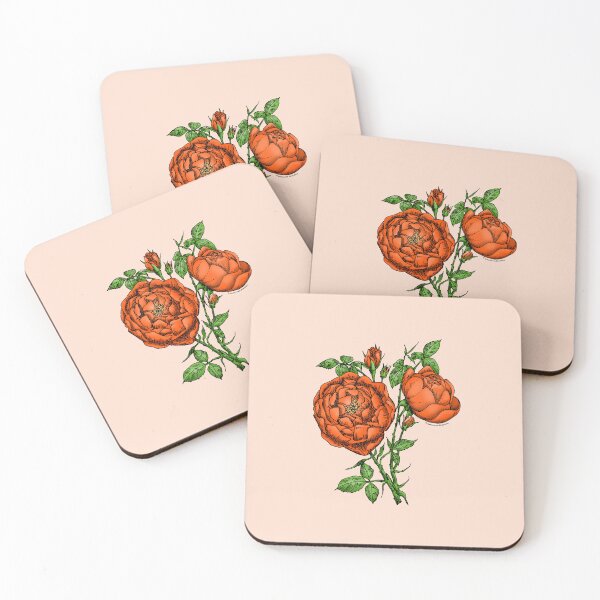 Item preview, Orange Cupped Rose Bloom Full 26-40 Petals In 3+ Rows designed and sold by Rachael Taylor.