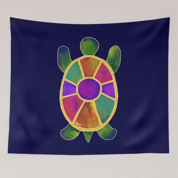 Item preview, Fun colourful turtle dark variant designed and sold by aditikkumar.
