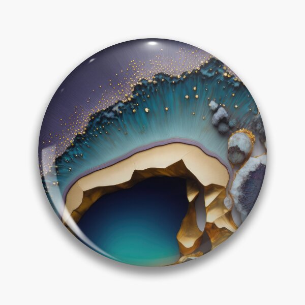 Item preview, Dark Purple, Teal, and Gold Geode  designed and sold by CeeJBeeCreates.