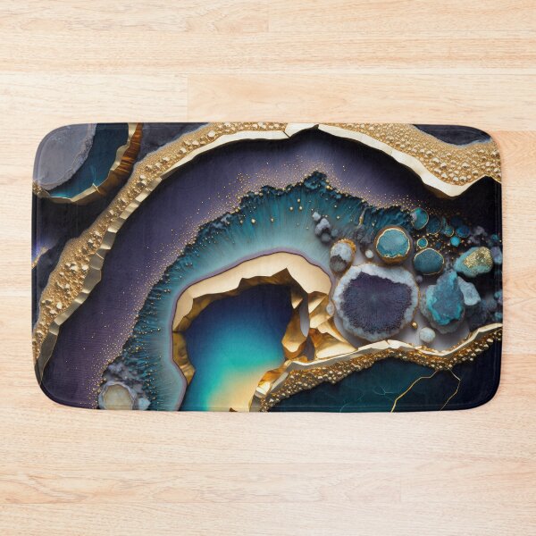 Item preview, Dark Purple, Teal, and Gold Geode  designed and sold by CeeJBeeCreates.