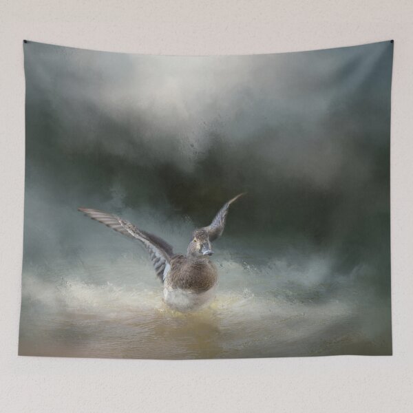 Item preview, Ring Necked Duck Flapping Her Wings 01 designed and sold by Elisabeth Lucas.