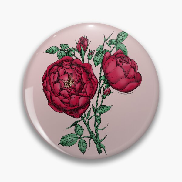 Item preview, Dark Red Cupped Rose Bloom Full 26-40 Petals In 3+ Rows designed and sold by Rachael Taylor.