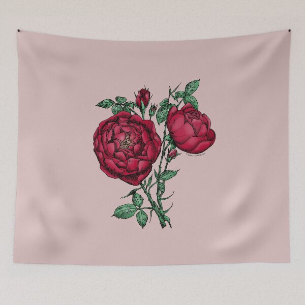 Item preview, Dark Red Cupped Rose Bloom Full 26-40 Petals In 3+ Rows designed and sold by Rachael Taylor.