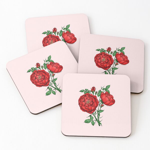Item preview, Bright Red Cupped Rose Bloom Full 26-40 Petals In 3+ Rows designed and sold by Rachael Taylor.
