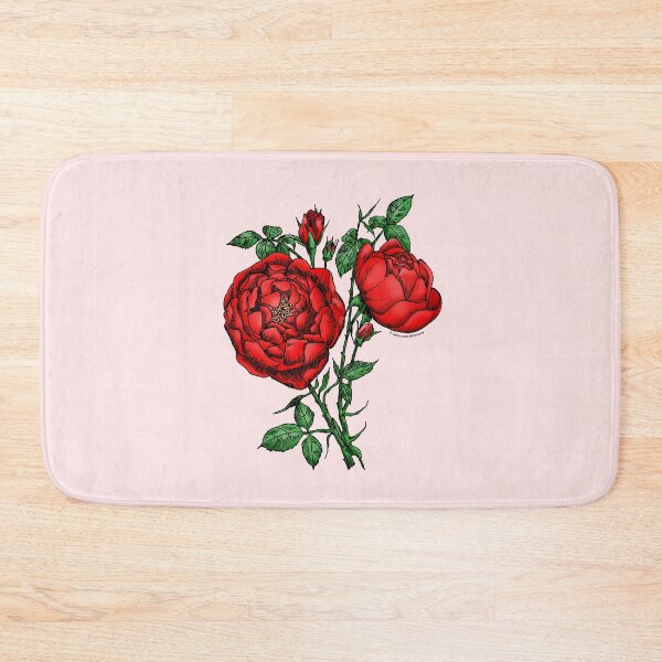 Item preview, Bright Red Cupped Rose Bloom Full 26-40 Petals In 3+ Rows designed and sold by Rachael Taylor.
