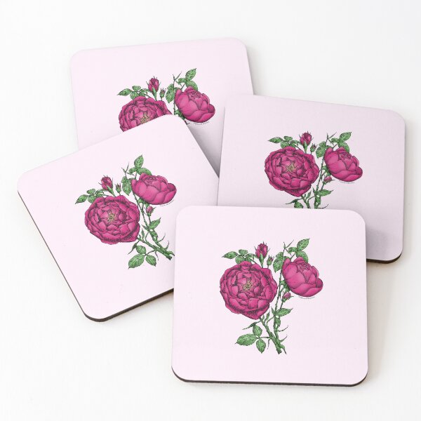 Item preview, Deep Pink Cupped Rose Bloom Full 26-40 Petals In 3+ Rows designed and sold by Rachael Taylor.