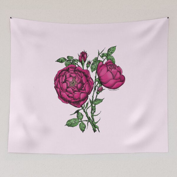 Item preview, Deep Pink Cupped Rose Bloom Full 26-40 Petals In 3+ Rows designed and sold by Rachael Taylor.