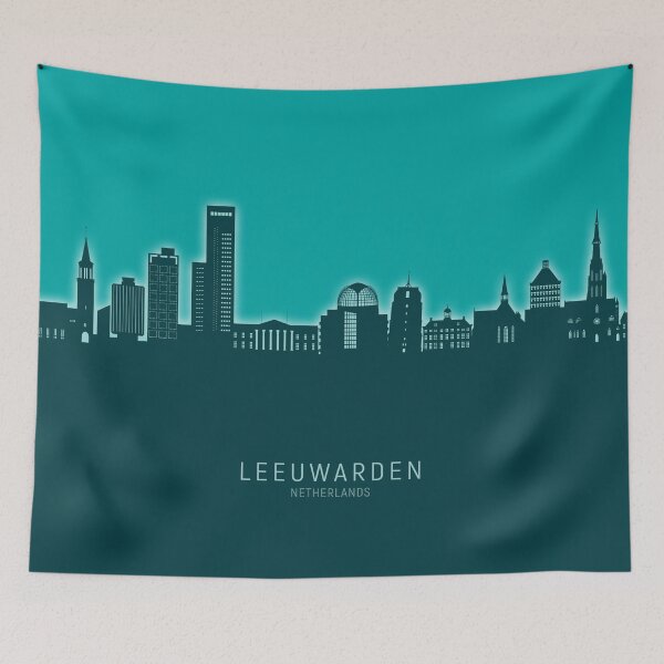 Item preview, Leeuwarden The Netherlands Skyline designed and sold by ArtPrints.