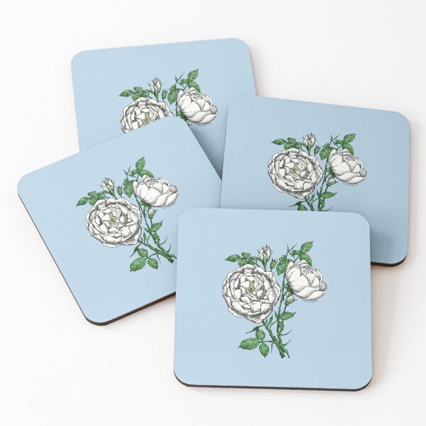 Item preview, White Cupped Rose Bloom Full 26-40 Petals In 3+ Rows designed and sold by Rachael Taylor.