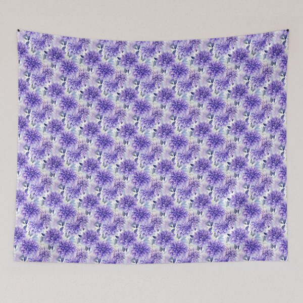 Item preview, Purple Dahlia Flower Pattern designed and sold by ViidoriImagine.
