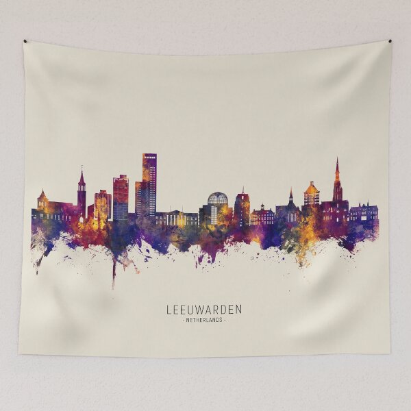 Item preview, Leeuwarden The Netherlands Skyline designed and sold by ArtPrints.
