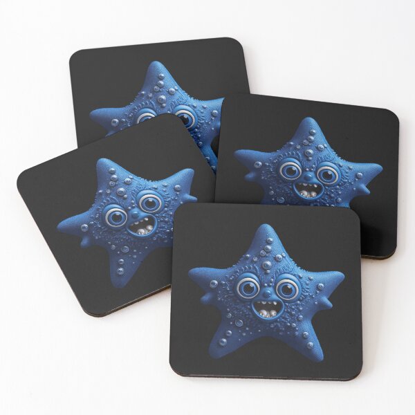 Item preview, Happy Smiling Cute Funny Blue Starfish designed and sold by PC-artist.
