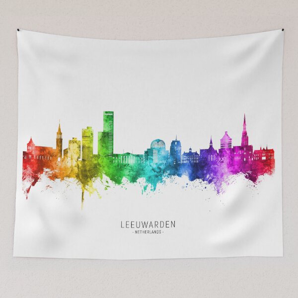 Item preview, Leeuwarden The Netherlands Skyline designed and sold by ArtPrints.