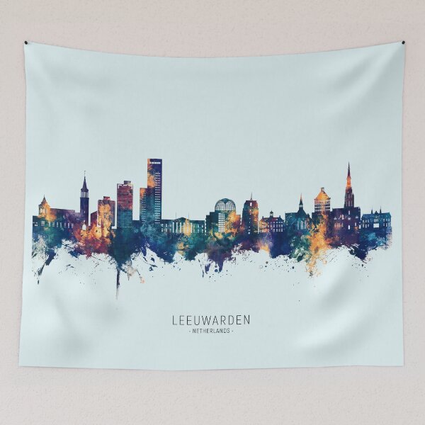 Item preview, Leeuwarden The Netherlands Skyline designed and sold by ArtPrints.