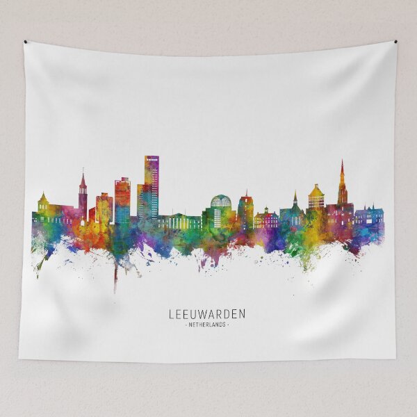 Item preview, Leeuwarden The Netherlands Skyline designed and sold by ArtPrints.