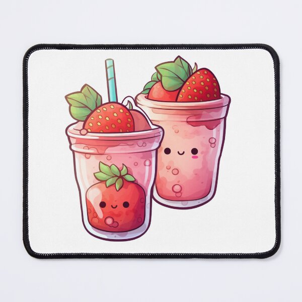 Item preview, Watercolor, Cute Strawberry Smoothies Stickers designed and sold by SuccessSK.