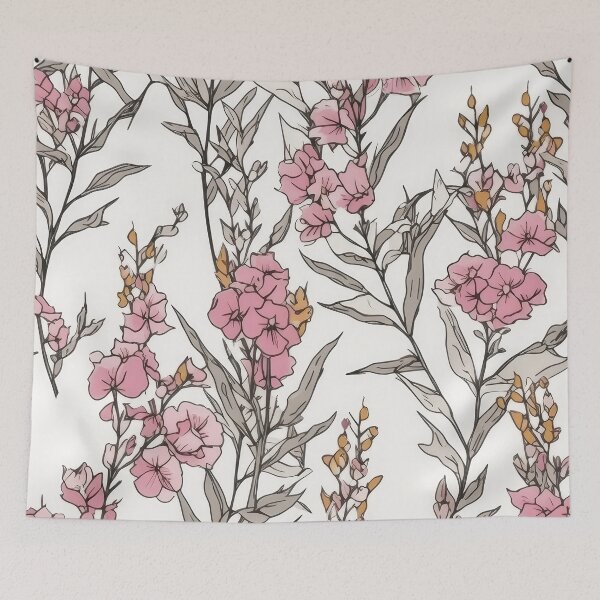 Item preview, Fireweed Flower Pattern - Wildflower Illustration designed and sold by FloralDecorShop.