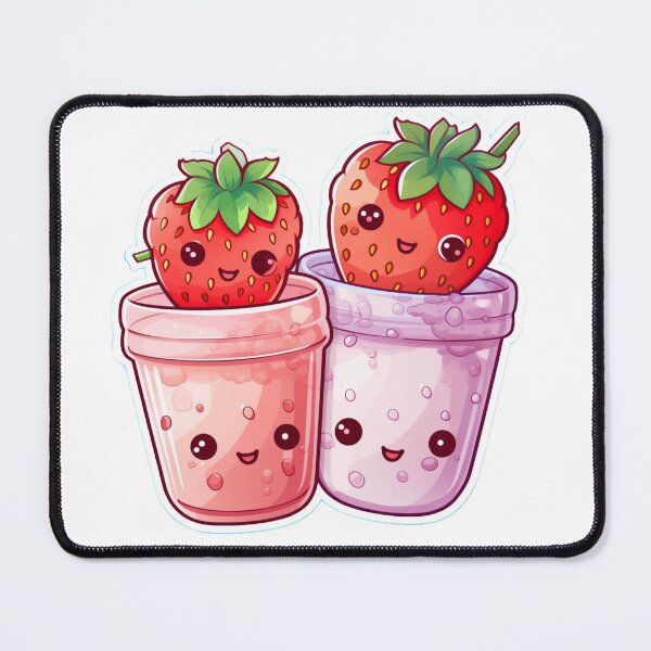 Item preview, Watercolor, Cute Strawberry Smoothies Stickers designed and sold by SuccessSK.
