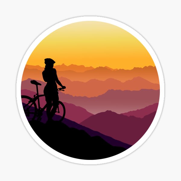 Mountain Biking Stickers for Sale