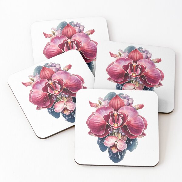 Item preview, Decoration with pink orchid and pearls designed and sold by kosmicwoman.