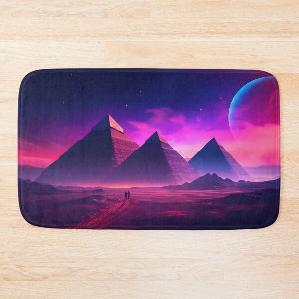 Item preview, Synthwave Pyramids of Giza futuristic Egypt  designed and sold by MDCGraphics.