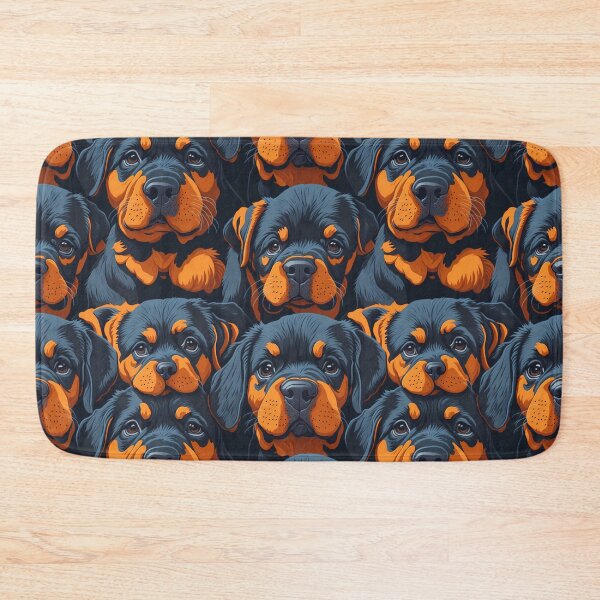 Item preview, Pattern of cartoon cute Rottweilers designed and sold by Pride-Casuals.