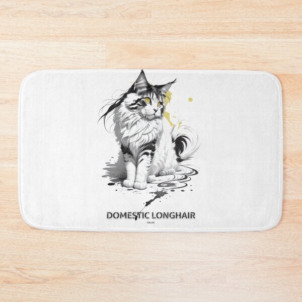 Item preview, Domestic Longhair cat brush sketch by CallisC Arts  designed and sold by CallisC-Arts.
