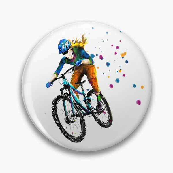 Artikelvorschau, Mountainbikerin mit Punkten entworfen und verkauft von CorneliaPilz.