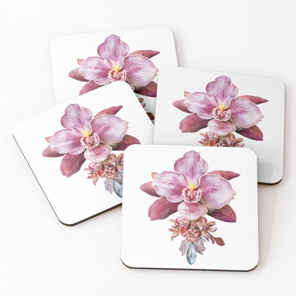 Item preview, Decoration with pink orchid and pearls designed and sold by kosmicwoman.