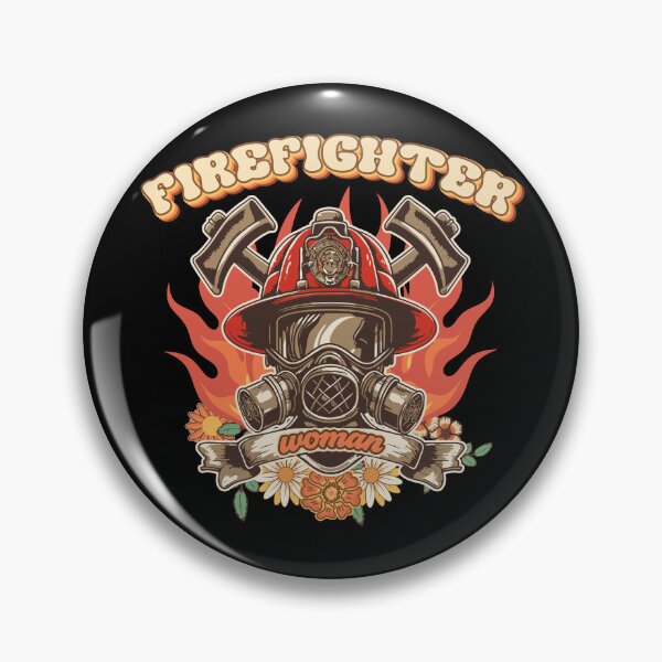 Item preview, Firefighter woman Fire girl designed and sold by HomeCoquette.