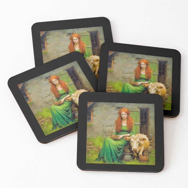 Item preview, Irish Coleen with a Cow designed and sold by OliDesigns.