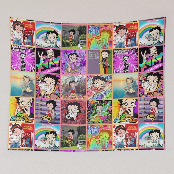 Item preview, Betty Boop Collage 2023 V 2, Betty Boop Comforter Set, Betty Boop Sassy, Betty Boop Throw Blanket, Betty Boop Doodles designed and sold by retro-vectors.