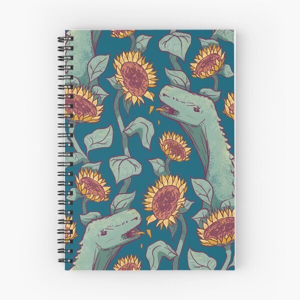 Item preview, Sauropods in the Sunflowers, teal designed and sold by lurepeating.