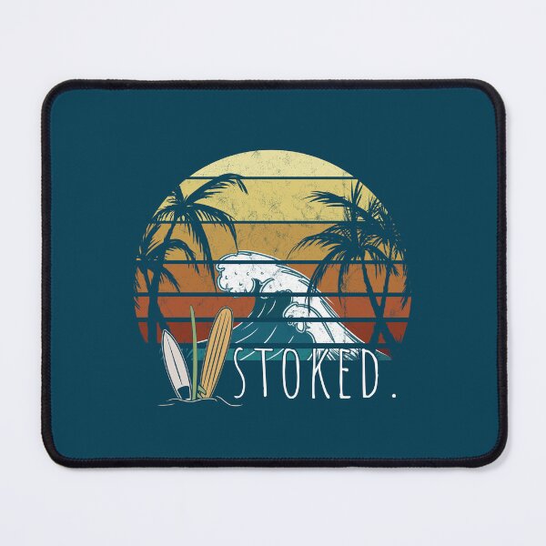 Item preview, Stoked. Big Wave, Surfboards & Retro Sunset Surf Vibes designed and sold by Skizzenmonster.