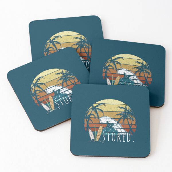 Item preview, Stoked. Big Wave, Surfboards & Retro Sunset Surf Vibes designed and sold by Skizzenmonster.