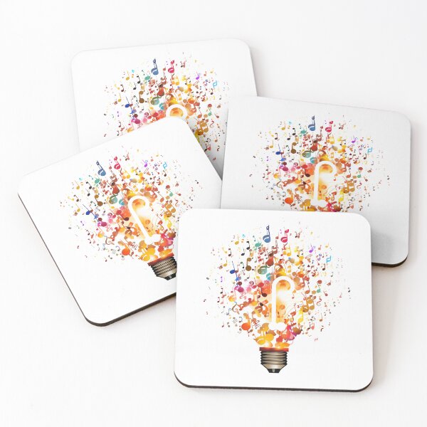 Item preview, Musical Pattern with Notes and Lightbulb designed and sold by lessyun.