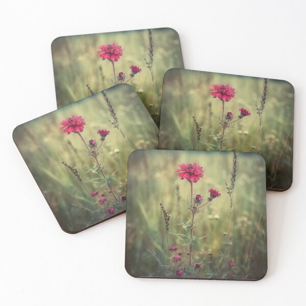 Item preview, Dreamlike Whimsy in Rustic Impressionism, Lone Red Flower in Field, Textured Nature Photography, Home Decor, Wall Art designed and sold by stateofhuman.