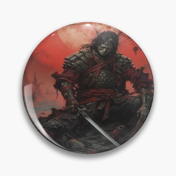 Item preview,  "Red Moon over the Battlefield: A Samurai at the Twilight of Battle" designed and sold by Anthonny Barlan.