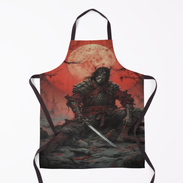 Item preview, "Red Moon over the Battlefield: A Samurai at the Twilight of Battle" designed and sold by Anthonny Barlan.