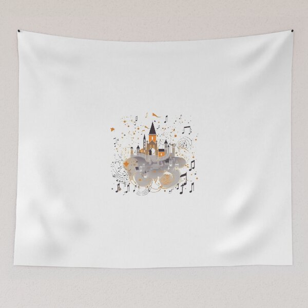Item preview, Musical Pattern with Notes and Castle designed and sold by lessyun.