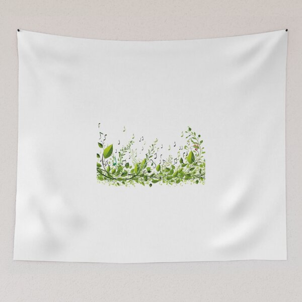 Item preview, Musical Pattern with Notes and Leaves designed and sold by lessyun.