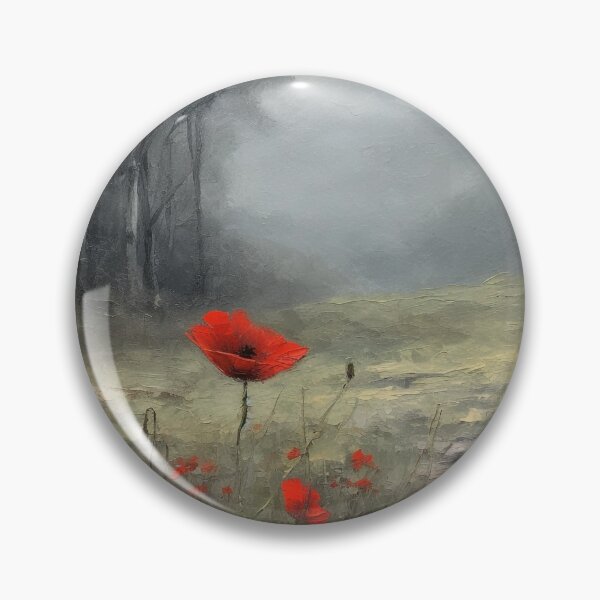 Item preview, Soft Atmospheric Oil Painting, Misty Poppy in Scottish Landscape, Rustic Realism, Daguerreian Aesthetic, Shot on 70mm, Ferrania P30, Wall Art, Home Decor designed and sold by stateofhuman.