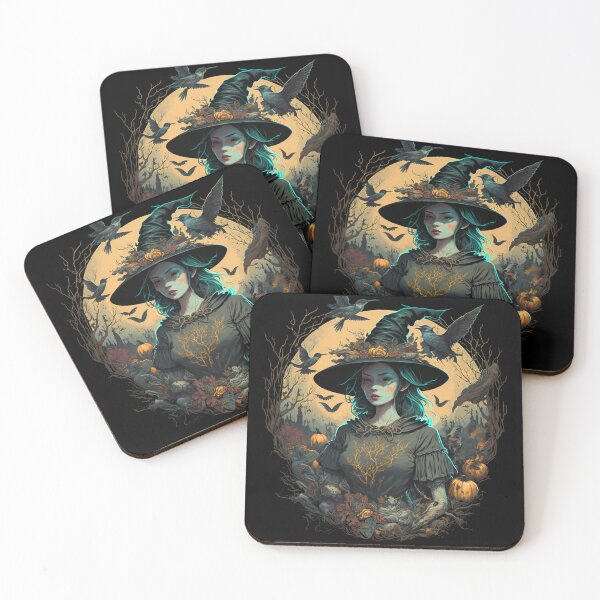 Item preview, Witch Girl Illustration designed and sold by ManiaPopShop.