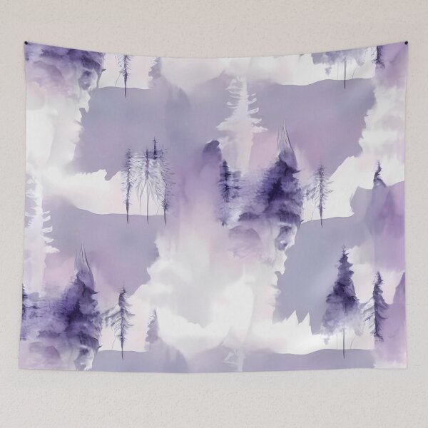 Item preview, Abstract purple seamless pattern tree designed and sold by LUEE-Design.