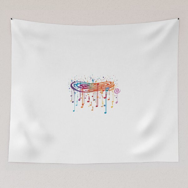 Item preview, Pattern of Notes and Raindrops designed and sold by lessyun.