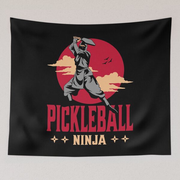 Item preview, Pickleball Ninja Japanese Art Samurai with Pickleball Paddle designed and sold by grinta2021.