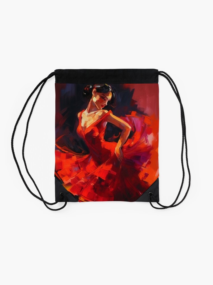 Thumbnail 2 of 3, Drawstring Bag, Flamenco Dancer designed and sold by Andrea Mazzocchetti.