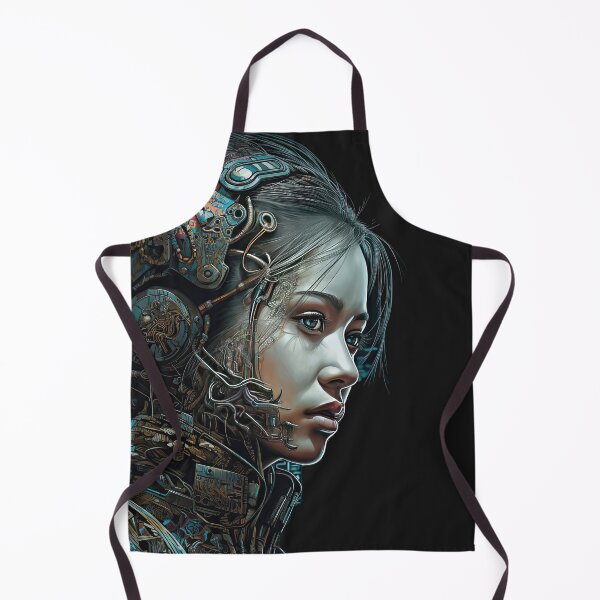 Item preview, the cyborg girl(no background)-girl-female cyborg-ai-aidungeon-ex machine-android-cyborg babe designed and sold by Hermossa-Art.