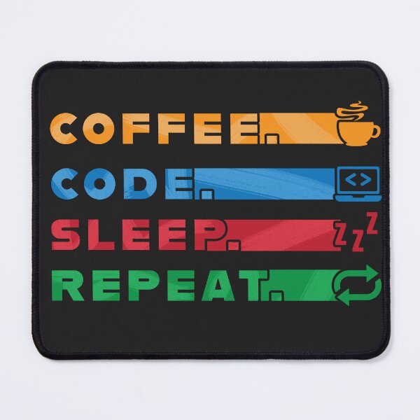 Item preview, Coffee Code Sleep Repeat colorful design designed and sold by Code Monkeys.
