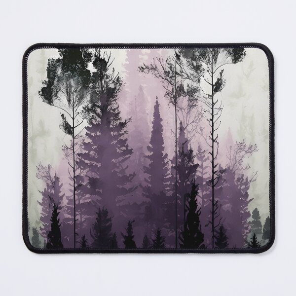 Item preview, Mountain Forest landscape black dark purple designed and sold by LUEE-Design.